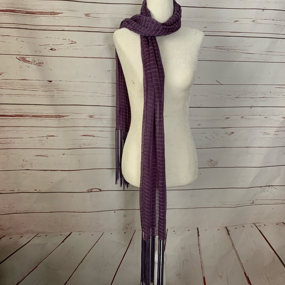 Purple Rayon Scarf - Picture 4 of 7
